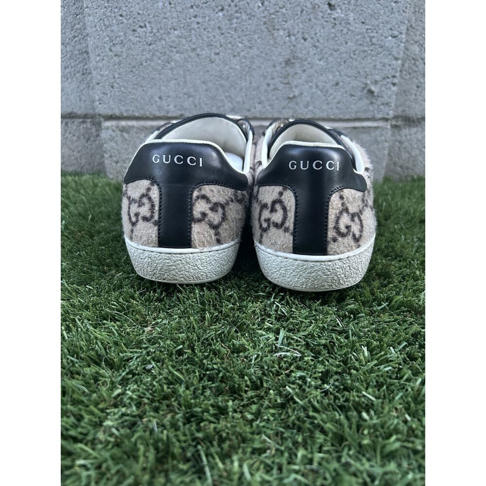 Gucci Ace GG Wool Sneakers Mens Size 10 Authentic Entrupy Certified Monogram - Picture 3 of 7